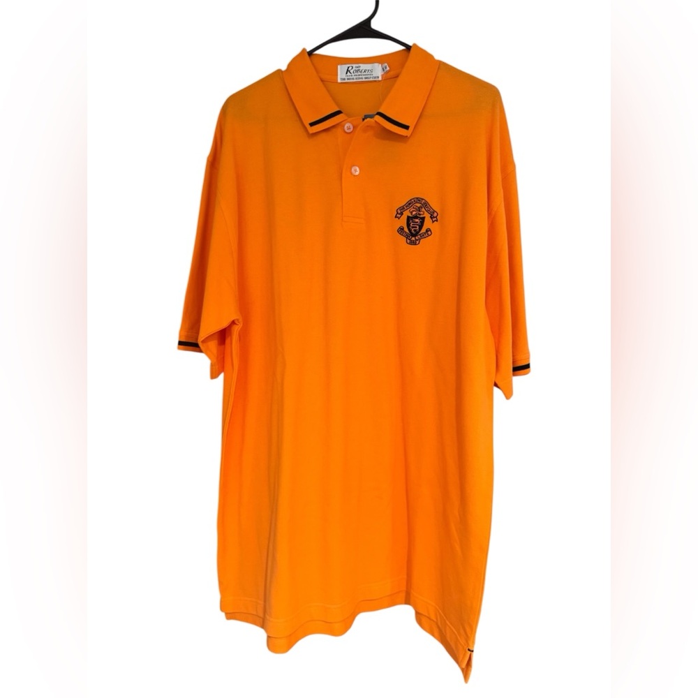 Iain Roberts Cotton Pique Polo Shirt. Orange‎ Black Embroidery. Men’s XL. Rare! - Picture 8 of 8